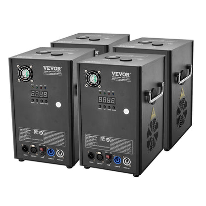 Cold Spark Machine, 4 Pack 700W Output Fireworks Controllers, 6.6-16.4ft Adjustable Height, with Advanced DMX System,LED Screen,Portable Handle, Aluminum Alloy for Stage DJ Wedding Event,Party