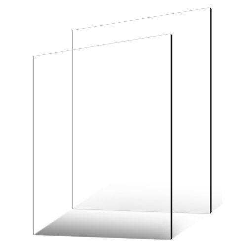 Plexiglas-Acrylglasplatte, 2er-Pack, 61 x 91 cm (24 x 36 Zoll), 6,35 mm (1/4 Zoll) dick, klares, gegossenes Acrylglas für Bastelprojekte, Ersatzglas für Bilderrahmen, DIY-Displays, leicht zuzuschneiden