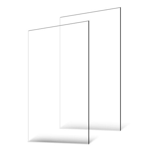 Plexiglas-Acrylglasplatten, 2er-Pack, 61 x 122 cm (24 x 48 Zoll), 3 mm (1/8 Zoll) dick, klares, gegossenes Acrylglas für Bastelprojekte, Ersatzglas für Bilderrahmen, DIY-Displays, leicht zuzuschneiden