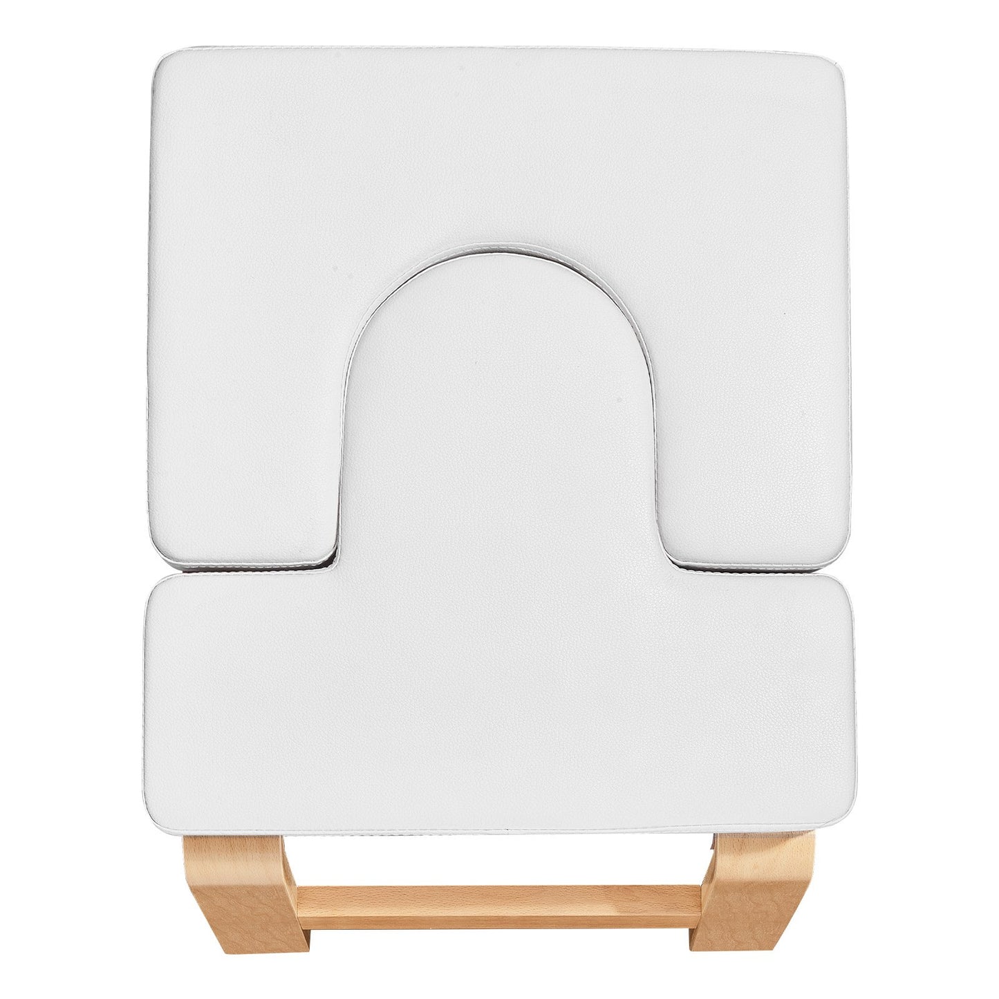 Yoga Headstand Bench, 300 lbs Capacity Yoga Inversion Chair for Family Gym, Headstand Trainer with Wood Frame & PU Pad, Stand Yoga Stool for Strength Balance Training, Relieve Fatigue, White