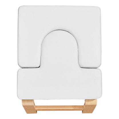 Yoga Headstand Bench, 300 lbs Capacity Yoga Inversion Chair for Family Gym, Headstand Trainer with Wood Frame & PU Pad, Stand Yoga Stool for Strength Balance Training, Relieve Fatigue, White