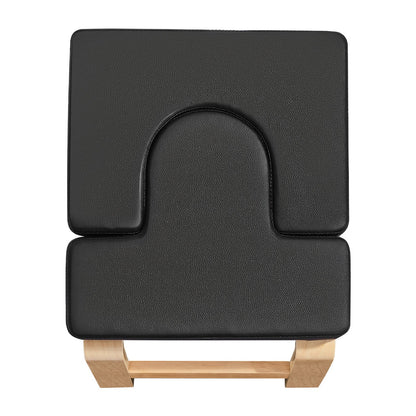 Yoga-Kopfstandbank, 136 kg Tragkraft, Yoga-Inversionsstuhl für das Familien-Fitnessstudio, Kopfstandtrainer mit Holzrahmen und PU-Polsterung, Stehhocker für Kraft- und Gleichgewichtstraining, lindert Ermüdung, Schwarz