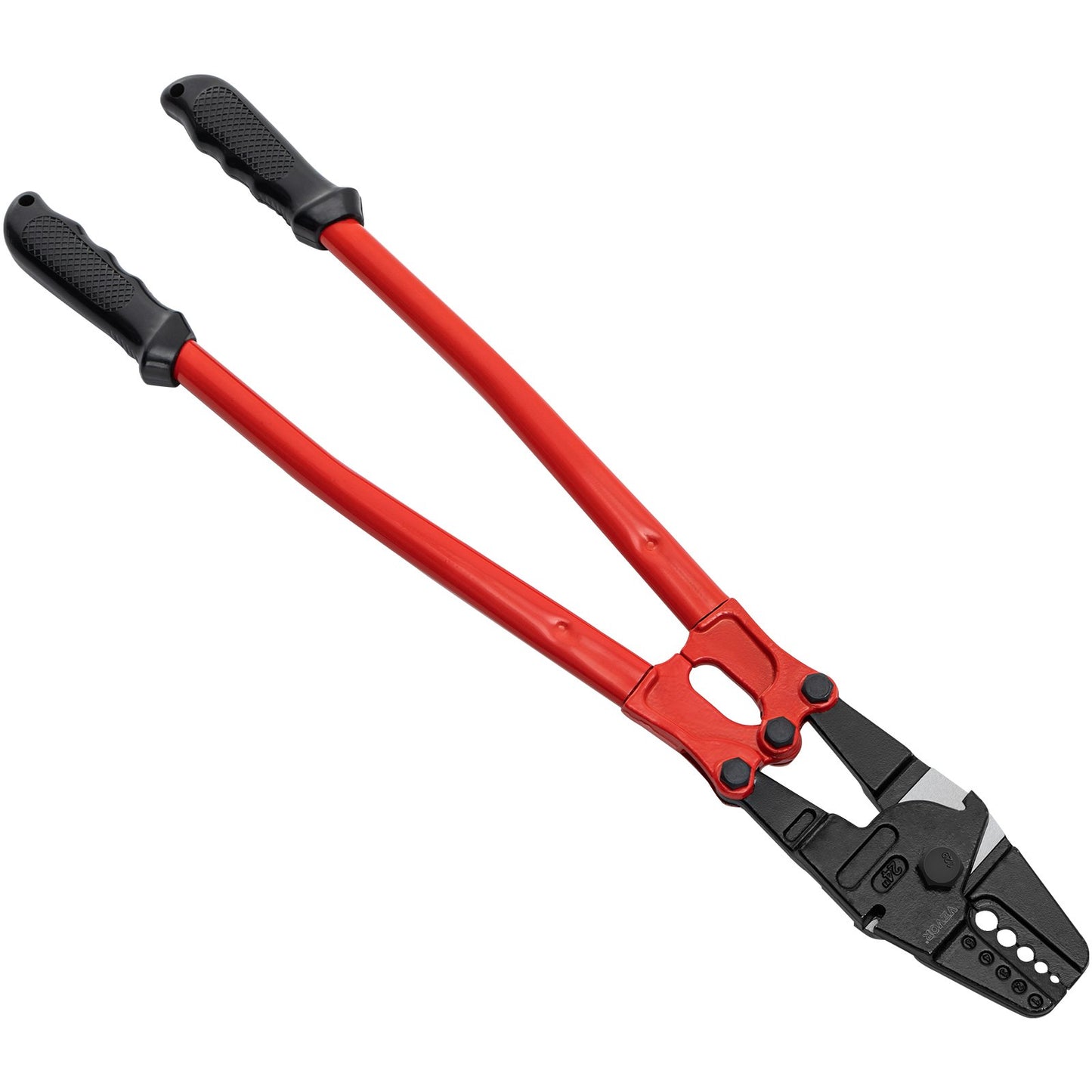 24-Zoll-Hand-Presszange mit 5 Öffnungen (1/16 bis 3/16 Zoll) zum Pressen von Kupfer- und Aluminium-Ovalhülsen und -Stopphülsen, Drahtseil-Presszange, Propress-Presszange mit langem Griff, arbeitssparend