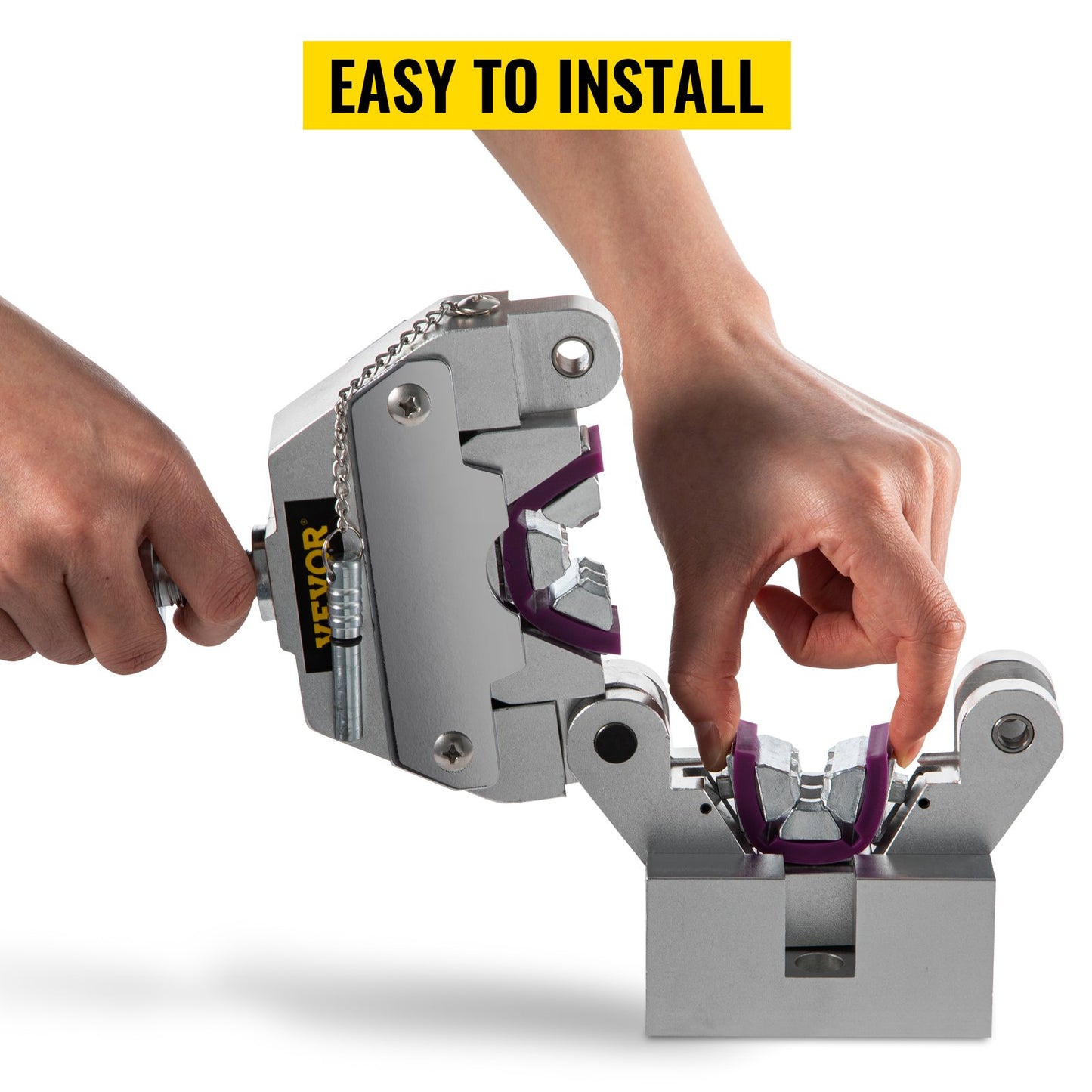 71550 Tragbare manuelle hydraulische Rohrpresse Schlauchcrimpwerkzeug und Reparaturcrimpwerkzeug Manuell betriebenes Klimaanlagen-Schlauchcrimpwerkzeug-Set Langlebig mit 4 Einsätzen für Auto-Klimaanlagen