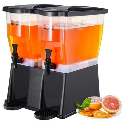 Beverage Dispenser, 3 Gallon x 2 Drink Dispensers for Parties, Plastic Juice Dispenser with Stand Spigot Lid, Iced Tea Lemonade Juice Water Dispenser, for Restaurants, Hotels, Parties