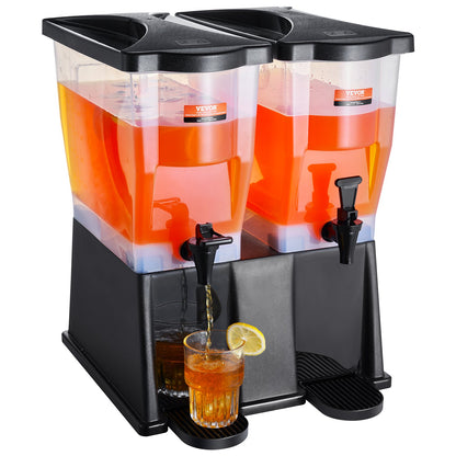 Beverage Dispenser, 3 Gallon x 2 Drink Dispensers for Parties, Plastic Juice Dispenser with Stand Spigot Lid, Iced Tea Lemonade Juice Water Dispenser, for Restaurants, Hotels, Parties