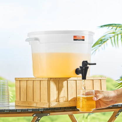 Beverage Dispenser, 3 Gallon Drink Dispensers for Parties, Plastic Juice Dispenser with Spigot and Lid, Iced Tea Lemonade Juice Water Dispenser, for Restaurants, Hotels, Parties