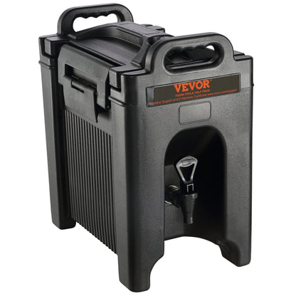 Insulated Beverage Dispenser, 9.5 L, Food-grade LDPE Hot and Cold Beverage Server, Thermal Drink Dispenser Cooler with 2.3 cm PU Layer Two-Stage Faucet Handle, for Restaurant Drink Shop