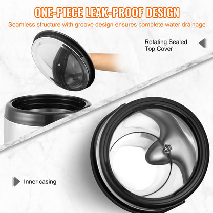 Isolierter Getränkespender aus Edelstahl, 9,2 Liter (2,4 Gallonen), Thermoskanne für heiße und kalte Getränke mit Zapfhahn, lebensmittelecht, für Tee, Kaffee und Wasser, ideal für Restaurants und Getränkeläden.