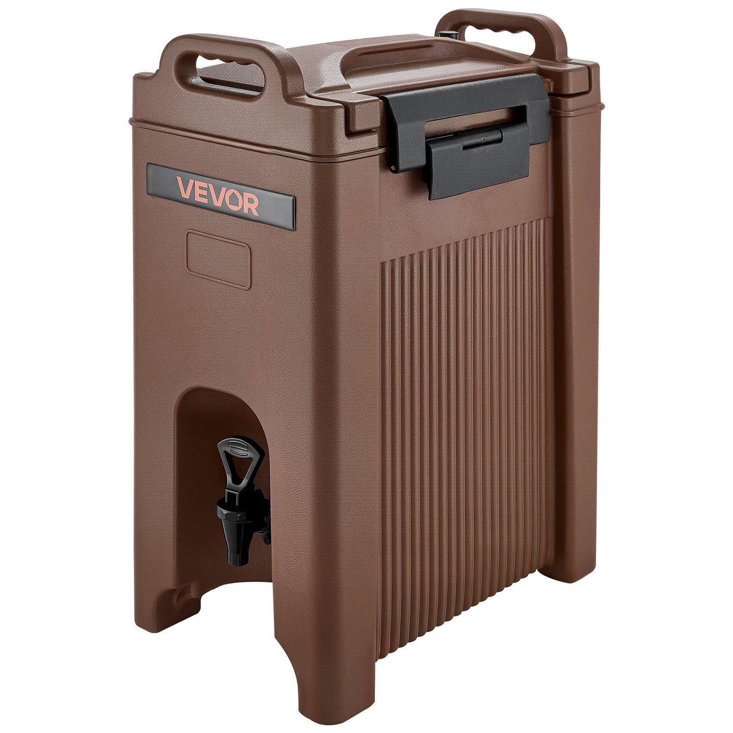 Insulated Beverage Dispenser, 5 Gal/19L Hot and Cold Beverage Server with Spigot & Handle, Food-Grade Thermal Drink Dispenser Cooler for Tea Coffee Water in Cafes & Restaurants, Brown