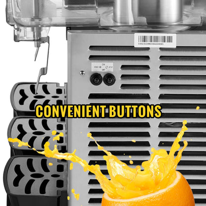 Gewerblicher Kaltgetränkespender aus Edelstahl, Fruchtsaftspender mit 3 Tanks (36,3 l), Eistee-Getränkespender mit Thermostatregler