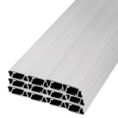 Federdraht und Verriegelungskanal, 2 m langes Federdraht- und U-Profil-Set für Gewächshäuser, 40 Stück PE-beschichteter Federdraht und Aluminiumlegierungskanal, Befestigung für Kunststofffolie oder Schattiergewebe mit Schraube