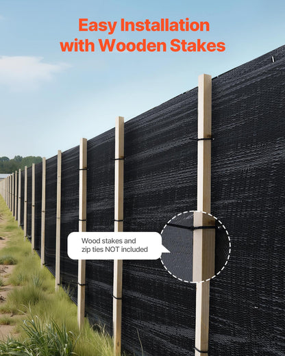 Silt Fence Fabric Roll, 0.91 x 152.4 m Erosion Control Fencing, Industrial Grade Tough Polypropylene Fabrics for Sediment Retention, Temporary Fabric for Construction Job Sites