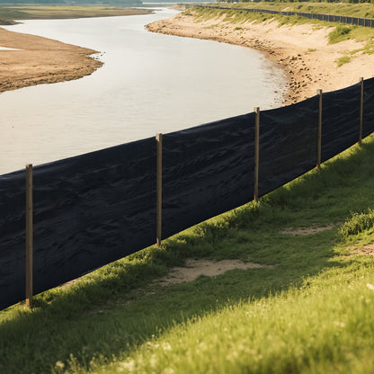 Silt Fence Fabric Roll, 0.91 x 152.4 m Erosion Control Fencing, Industrial Grade Tough Polypropylene Fabrics for Sediment Retention, Temporary Fabric for Construction Job Sites