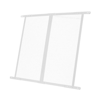 RV Screen Door Protector, 660.4 x 609.6 mm Door Grille, Easy to Install and Disassemble, Reinforced Breathable Protective Mesh, Aluminum Alloy Camper RV Entry Protector for Pet Protection, White