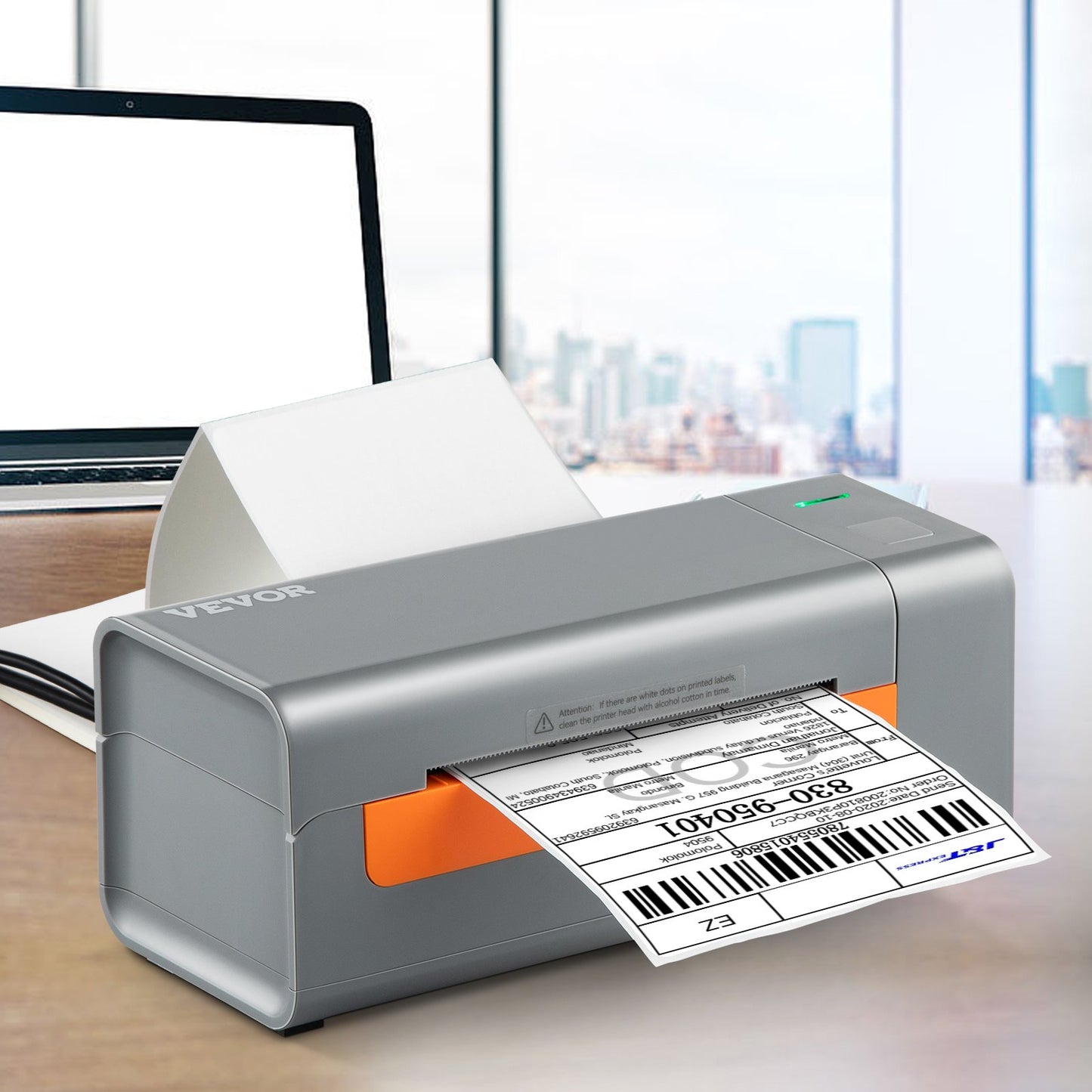 Thermal Label Printer, 203DPI 60pcs/min for 4x6 Mailing Packages, USB Connection & Automatic Label Recognition, Support Windows/MacOS/Linux, Compatible with Amazon, eBay, Etsy, UPS,etc, Gray