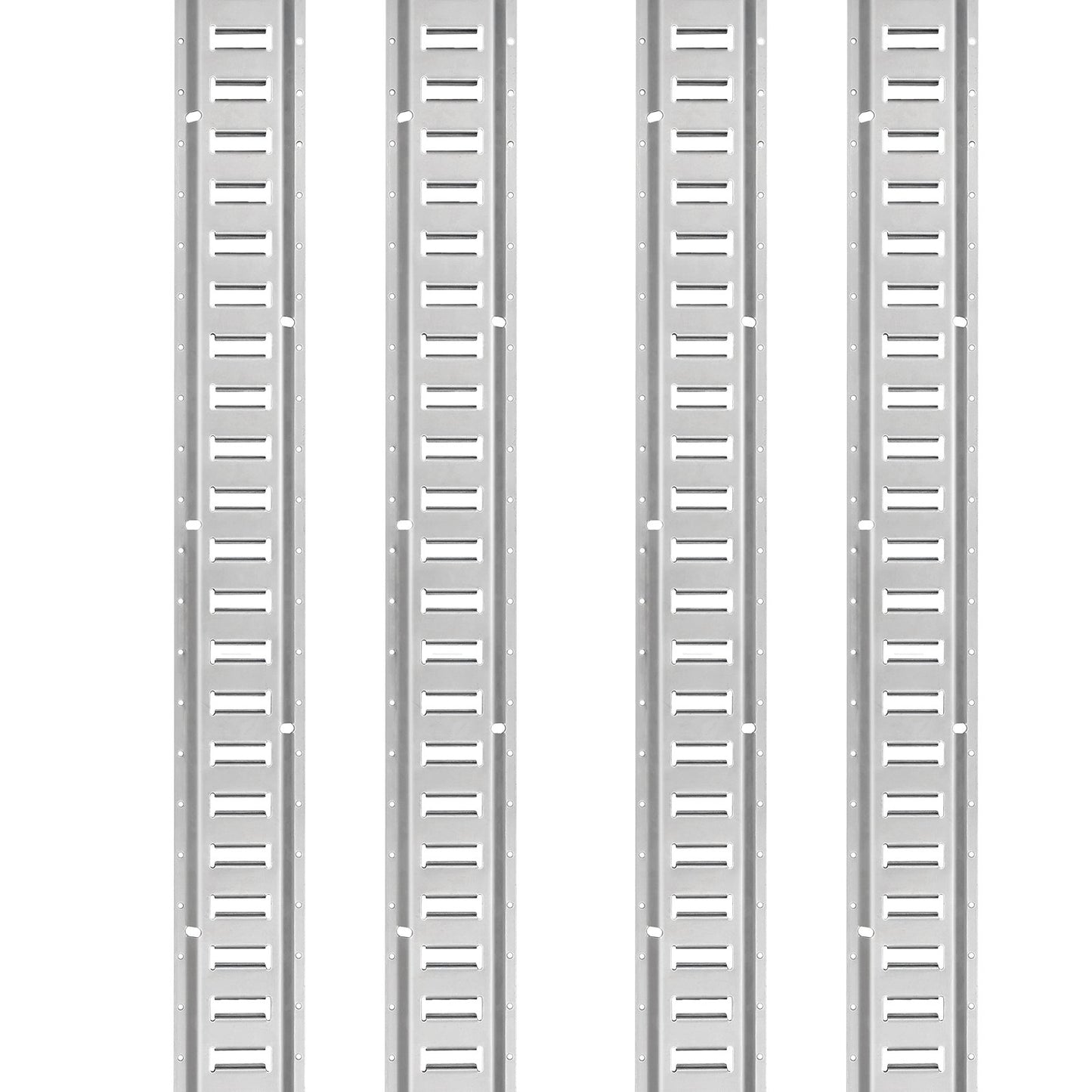 E-Track-Zurrschienen-Set, 34-teilig, 1,5 m E-Tracks-Set, bestehend aus 8 Stahlschienen, 2 Einzelschlitzschienen, 8 O-Ringen, 8 Zurrgurten mit D-Ring und 8 Endkappen, Befestigungszubehör für Ladung, Motorräder und Fahrräder