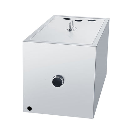 Gewerblicher Fettabscheider, 11,3 kg Fettabscheider, Fettabscheider mit oberem Zulauf, Untertisch-Fettabscheider aus Edelstahl, 6,4 GPM Abwasser-Öl-Wasser-Abscheider, für Restaurantkantine und private Küche