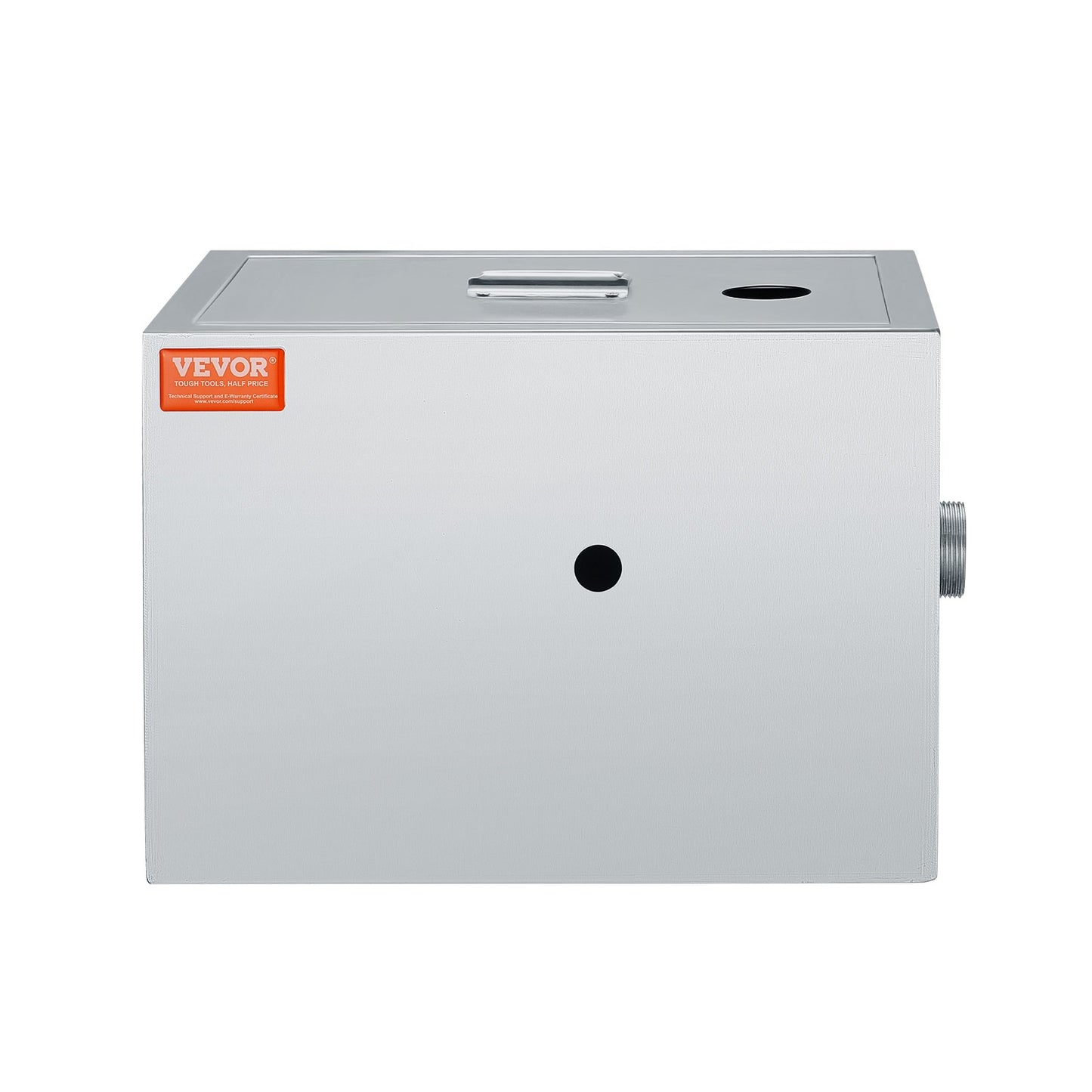 Gewerblicher Fettabscheider, 3,6 kg Fettabscheider, Fettabscheider mit oberem Zulauf, Untertisch-Fettabscheider aus Edelstahl, 2,8 GPM Abwasser-Öl-Wasser-Abscheider, für Restaurantkantine und private Küche