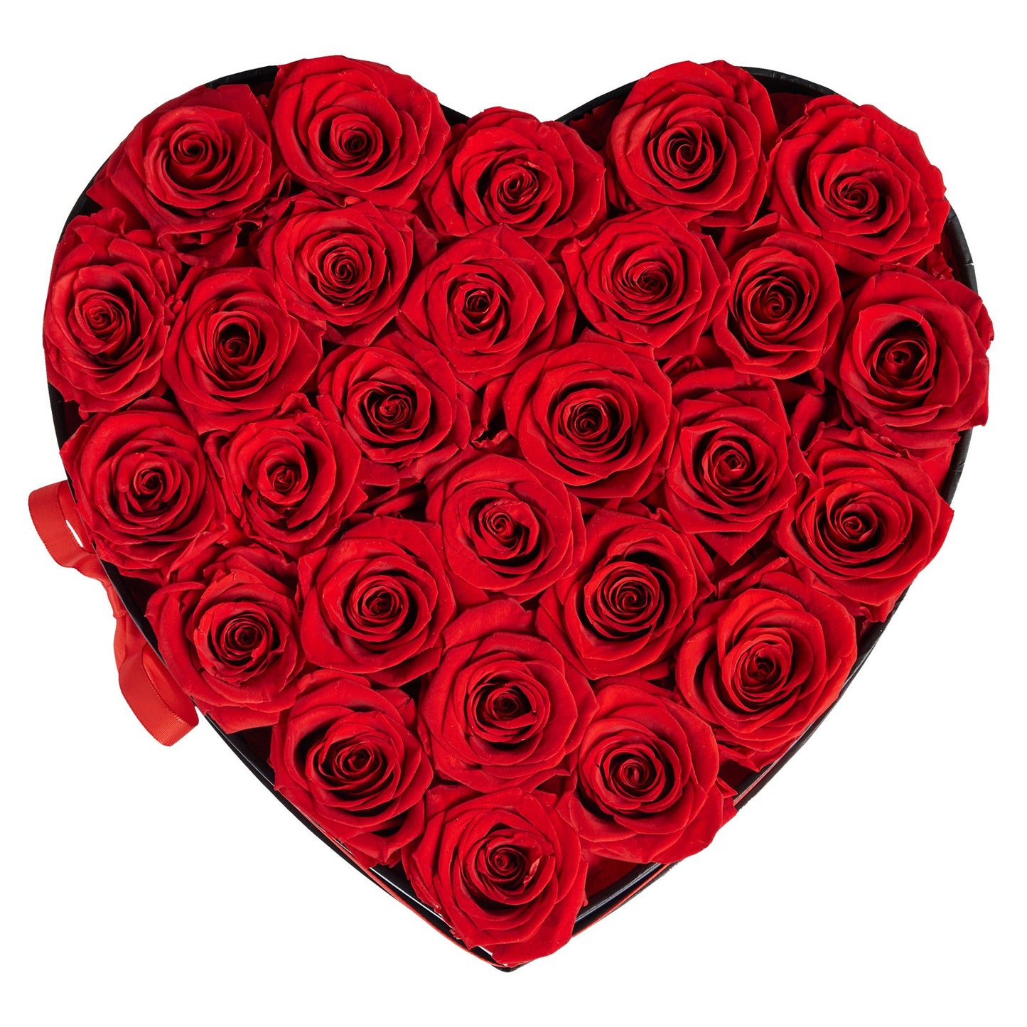 Forever Flowers, 27 konservierte Rosen in einer herzförmigen Box, ewiger Blumenstrauß, Geschenkidee zum Geburtstag, für Frauen, Ehefrauen, Mütter, zum Jahrestag, Valentinstag, Weihnachten, Rot