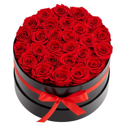 Forever Flowers, 27 konservierte Rosen in einer Box, Unsterblicher Blumenstrauß, Geburtstagsgeschenk für Frauen, Ehefrauen, Mütter, Jahrestag, Valentinstag, Weihnachten, Rot