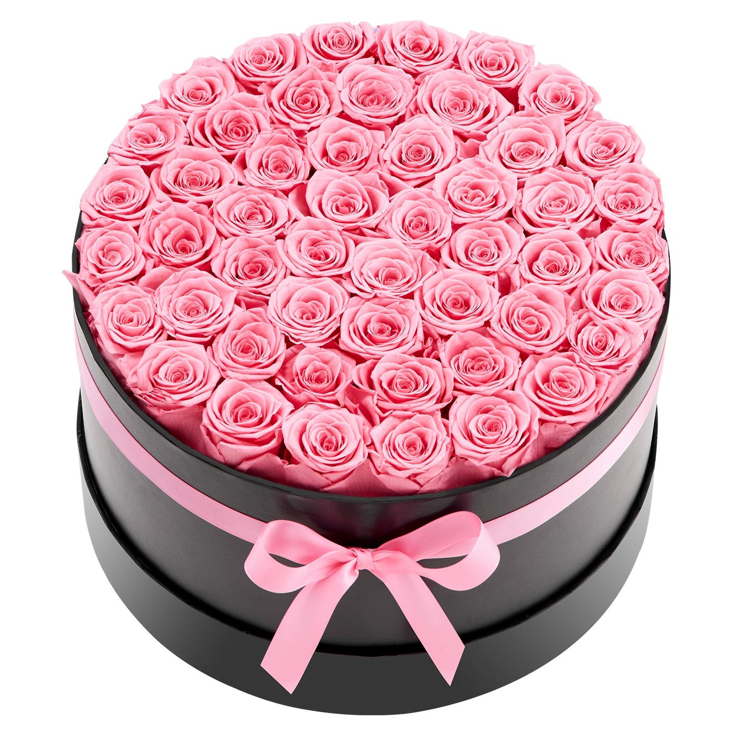 Ewige Blumen, 50 konservierte Rosen in einer Box, Unsterblicher Blumenstrauß, Geburtstagsgeschenk, Lieferung in bester Qualität, für Frauen, Ehefrauen, Mütter, Jahrestag, Valentinstag, Weihnachten, Süßes Rosa