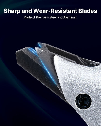 Electric Metal Shear, 4.0-Amp Corded Sheet Metal Cutter with 360-Degree Swivel Head, Variable Speed, Continuous Cutting, Clean Cut for 1.22 mm Galvanized Steel, 1 mm Stainless Steel, 2500 SPM