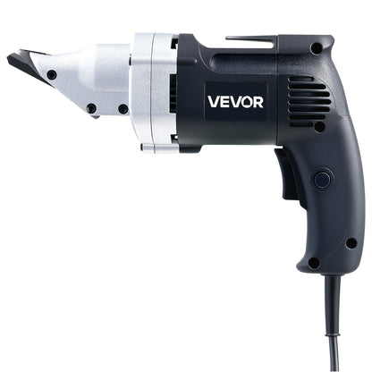 Electric Metal Shear, 4.0-Amp Corded Sheet Metal Cutter with 360-Degree Swivel Head, Variable Speed, Continuous Cutting, Clean Cut for 1.22 mm Galvanized Steel, 1 mm Stainless Steel, 2500 SPM