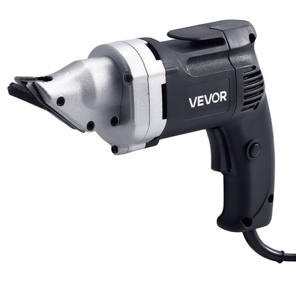 Electric Metal Shear, 4.0-Amp Corded Sheet Metal Cutter with 360-Degree Swivel Head, Variable Speed, Continuous Cutting, Clean Cut for 1.22 mm Galvanized Steel, 1 mm Stainless Steel, 2500 SPM