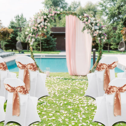 Stretch-Spandex-Klappstuhlhussen, universell passende Stuhlhussen, abnehmbare und waschbare Schutzhüllen, für Hochzeiten, Feiertage, Bankette, Partys, Feste und Essgelegenheiten (50 Stück, Weiß)