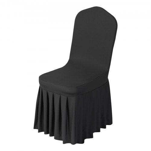 30 schwarze Stuhlhussen aus Polyester-Spandex-Gemisch, dehnbare Überzüge für Hochzeitsfeiern, Bankette und andere festliche Anlässe, passend für Stühle mit Maßen bis zu 51 x 45 x 95 cm (20,08 x 17,72 x 37,4 Zoll).