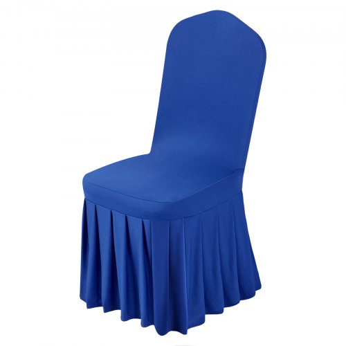30 blaue Stuhlhussen aus Polyester-Spandex-Gemisch, dehnbare Überzüge für Hochzeitsfeiern, Bankette und andere fest installierte Stühle mit flacher Vorderseite, passend für Stühle bis zu 51 x 45 x 95 cm (20,08 x 17,72 x 37,4 Zoll).