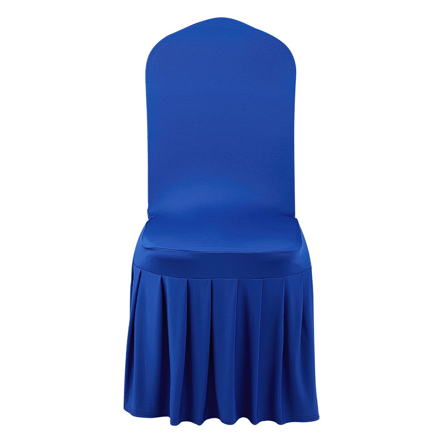30 blaue Stuhlhussen aus Polyester-Spandex-Gemisch, dehnbare Überzüge für Hochzeitsfeiern, Bankette und andere fest installierte Stühle mit flacher Vorderseite, passend für Stühle bis zu 51 x 45 x 95 cm (20,08 x 17,72 x 37,4 Zoll).