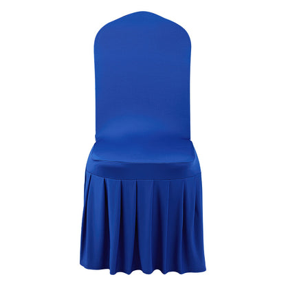 30 blaue Stuhlhussen aus Polyester-Spandex-Gemisch, dehnbare Überzüge für Hochzeitsfeiern, Bankette und andere fest installierte Stühle mit flacher Vorderseite, passend für Stühle bis zu 51 x 45 x 95 cm (20,08 x 17,72 x 37,4 Zoll).