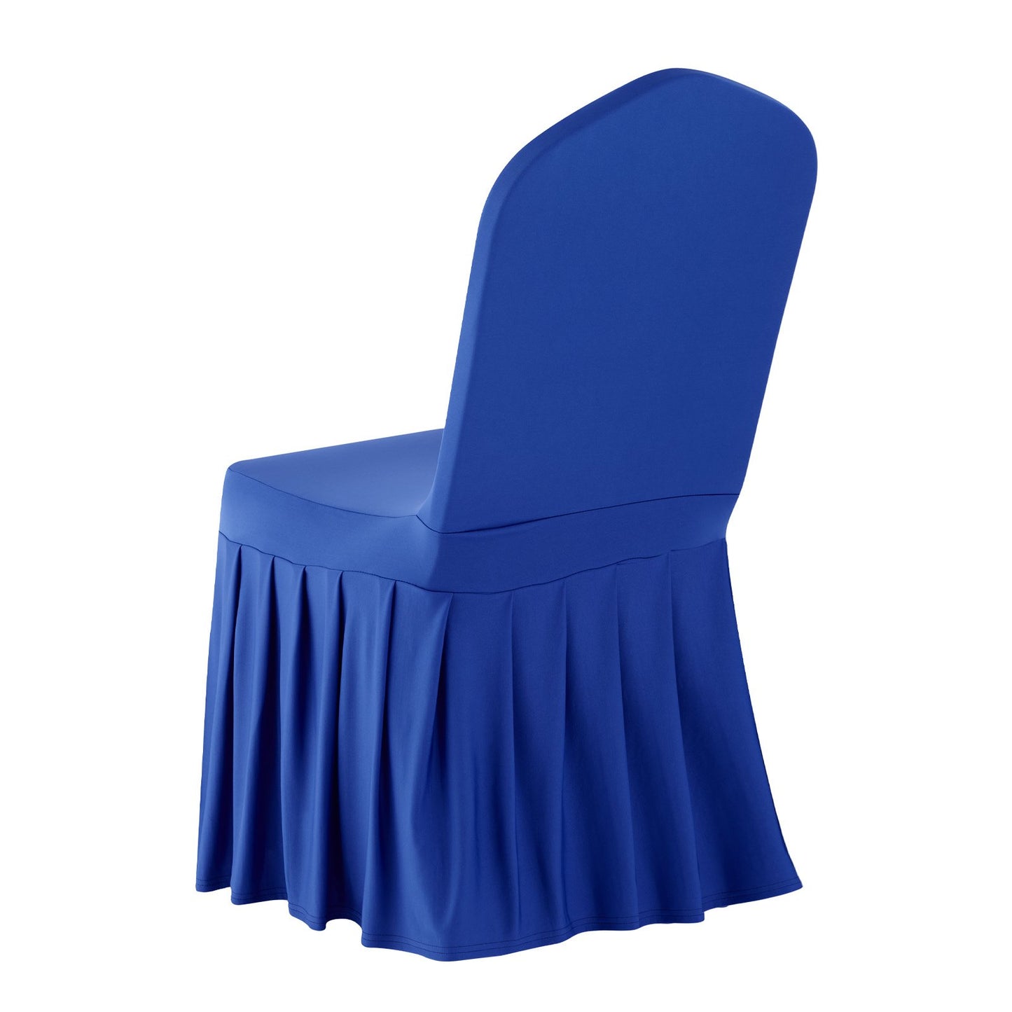 30 blaue Stuhlhussen aus Polyester-Spandex-Gemisch, dehnbare Überzüge für Hochzeitsfeiern, Bankette und andere fest installierte Stühle mit flacher Vorderseite, passend für Stühle bis zu 51 x 45 x 95 cm (20,08 x 17,72 x 37,4 Zoll).