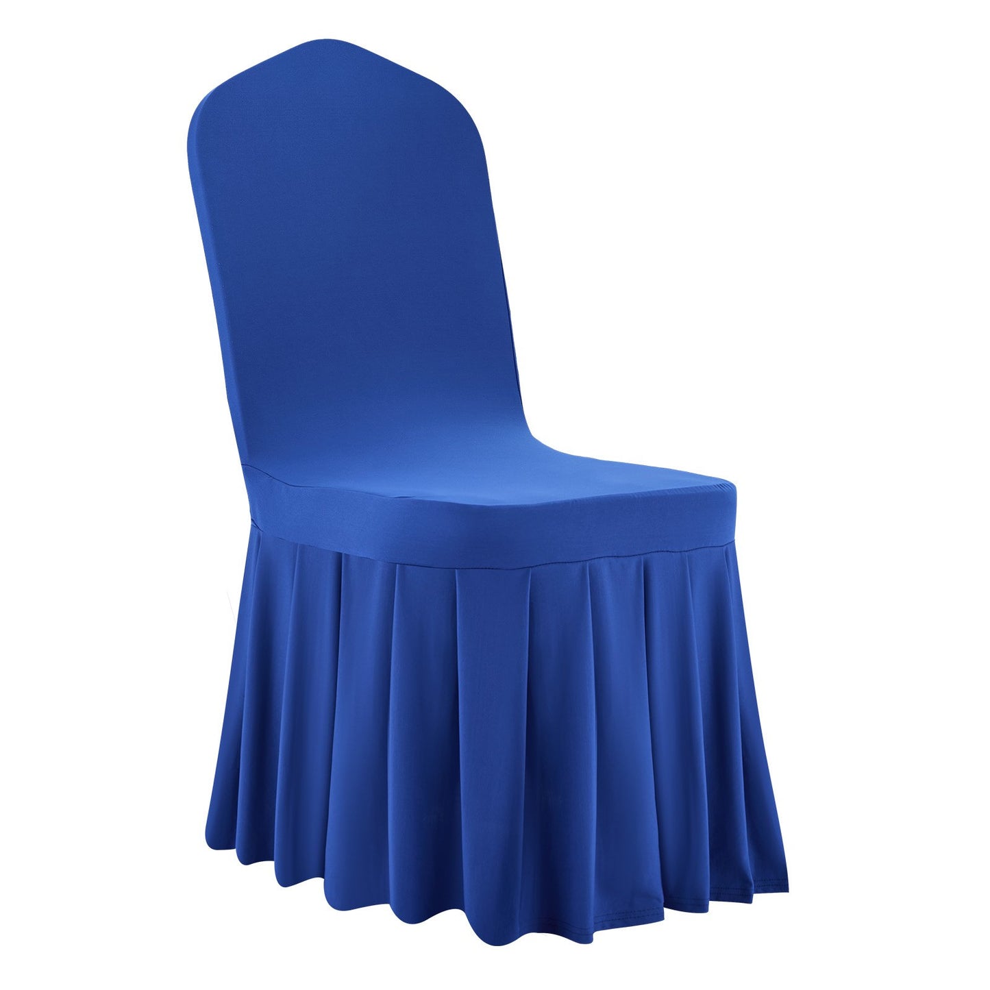 30 blaue Stuhlhussen aus Polyester-Spandex-Gemisch, dehnbare Überzüge für Hochzeitsfeiern, Bankette und andere fest installierte Stühle mit flacher Vorderseite, passend für Stühle bis zu 51 x 45 x 95 cm (20,08 x 17,72 x 37,4 Zoll).
