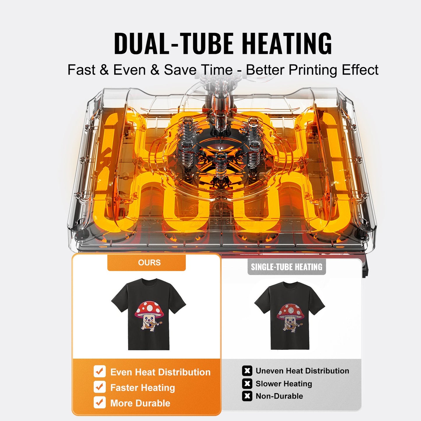 8 in 1 Heat Press Machine 38x38 cm 850.5 g Tumbler Press T-Shirts Black+Blue