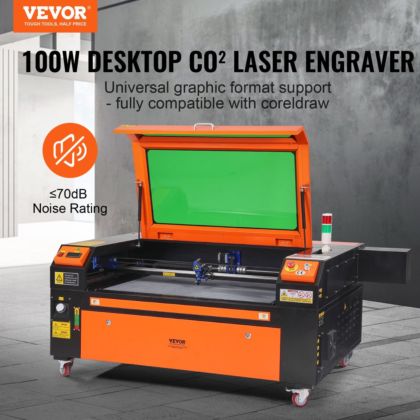 100W CO2 Laser Engraver, 61 x 89 cm(24 x 35 in), 500 mm/s(19.7 IPS) Laser Cutter Machine with 2-Way Pass Air Assist, Compatible with LightBurn, CorelDRAW, AutoCAD, Windows, Mac OS, Linux, for Wood Acrylic Fabric More