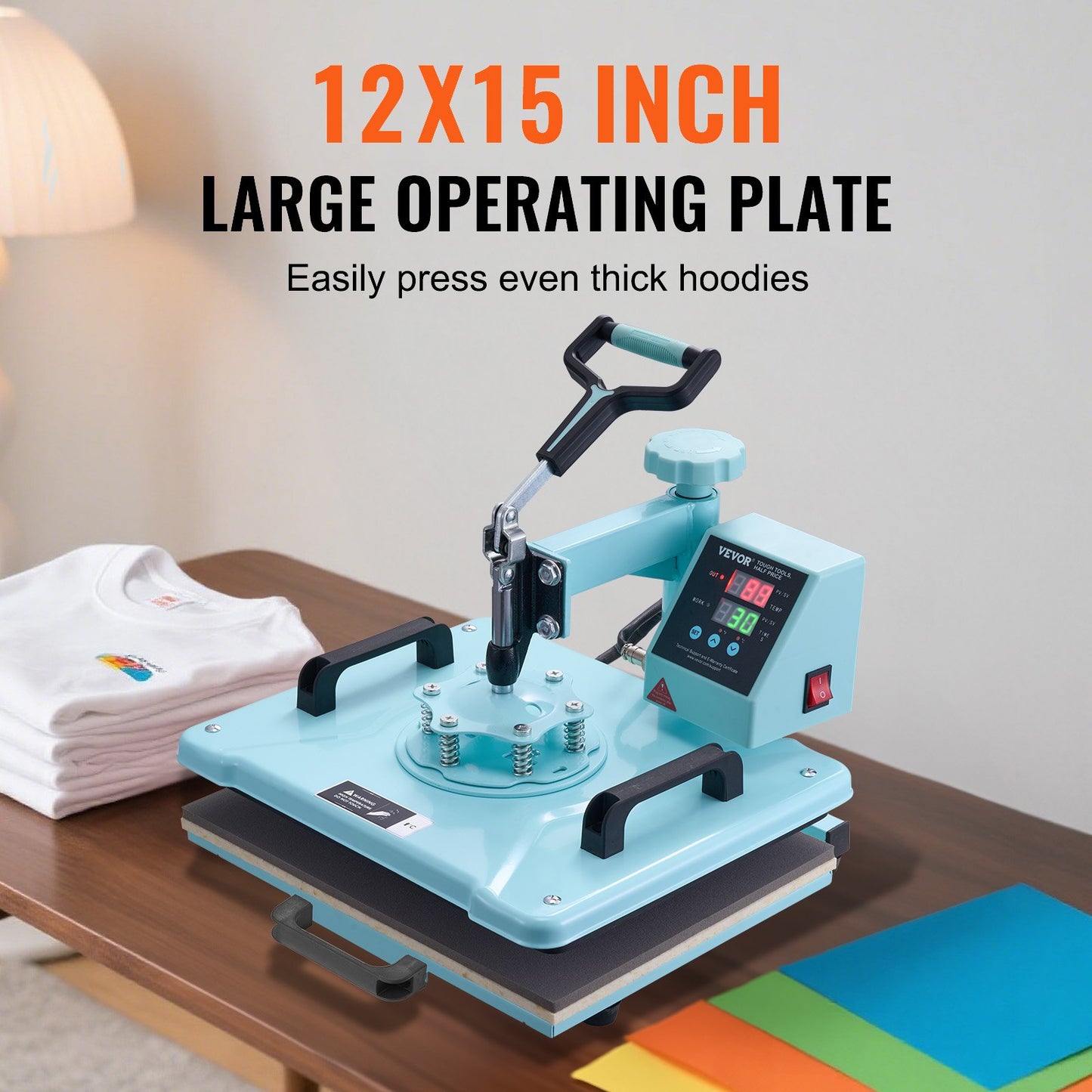 Transferpresse 30,5 x 38,1 cm 2-in-1-Transfermaschine für T-Shirts und Mützen