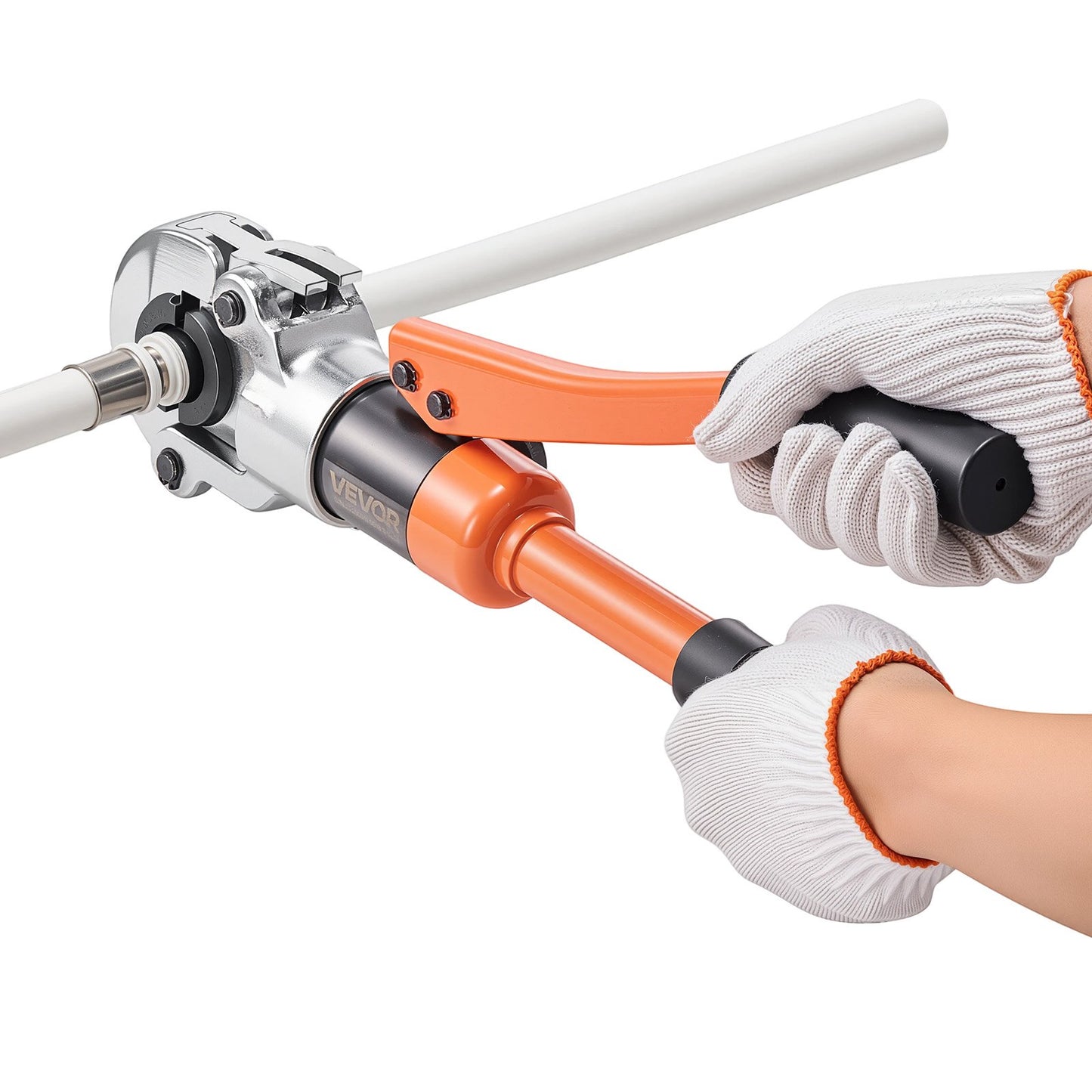 Hydraulic Pipe Crimping Tool, PEX & Aluminum-Plastic Tube Fittings Crimper with TH16 TH20 TH26 TH32 Jaws & Carrying Case, Press Crimper Tool Kit for Plumbing Repairs & Installations