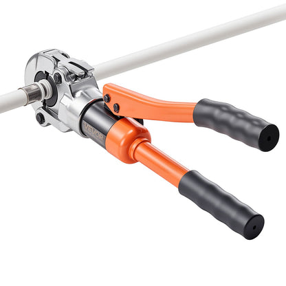 Hydraulisches Rohrverpresswerkzeug, Verpresszange für PEX- und Aluminium-Kunststoff-Rohrverschraubungen mit U16-, U20-, U25- und U32-Backen sowie Tragekoffer, Presswerkzeug-Set für Sanitärreparaturen und -installationen