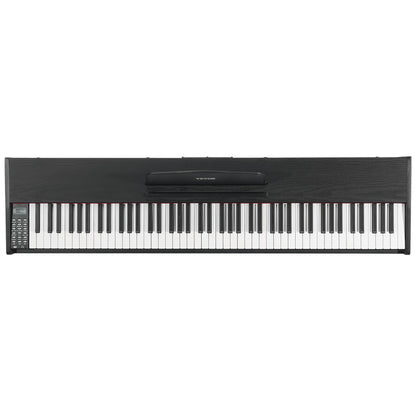 Gewichtetes Digitalpiano, 88 vollgewichtete Tasten, Dual-Keyboard und Lautsprecher, einfacher Schrank mit Doppelbank und Kopfhöreranschluss, 200 Klangfarben und Rhythmen, unterstützt Bluetooth/USB/MIDI, ideal für den Unterricht