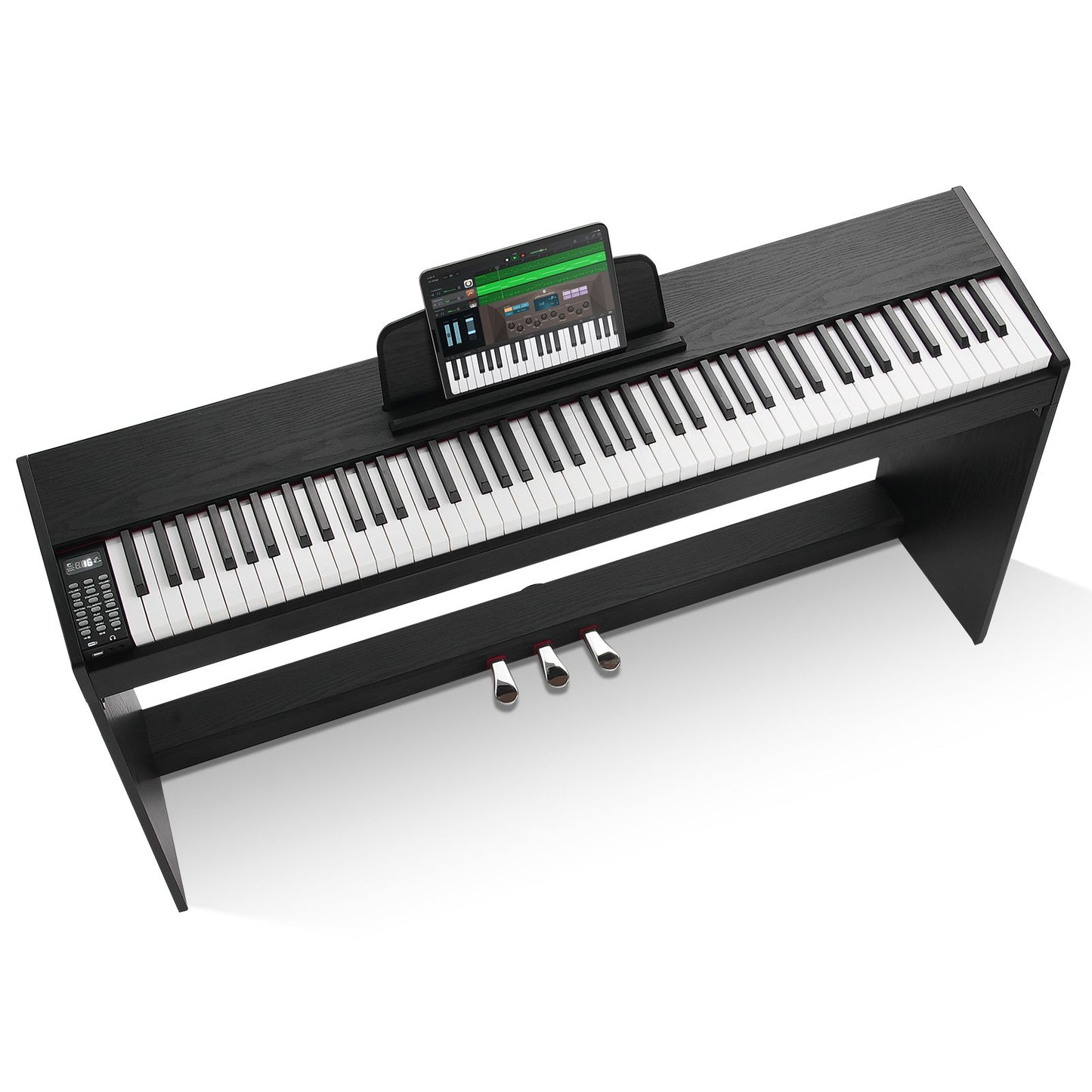 Gewichtetes Digitalpiano, 88 vollgewichtete Tasten, elektrisches Klavier mit zwei Tastaturen und Lautsprechern, einfacher Schrank mit Kopfhöreranschluss, 200 Klangfarben und Rhythmen, unterstützt Bluetooth/USB/MIDI, für Anfänger