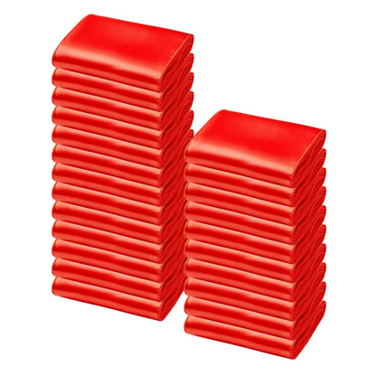 Satin-Stuhlschleifen, 50 Stück, 7 x 108 Zoll, Rot, für Hochzeitsfeiern, Babypartys, Bankette und andere festliche Anlässe.