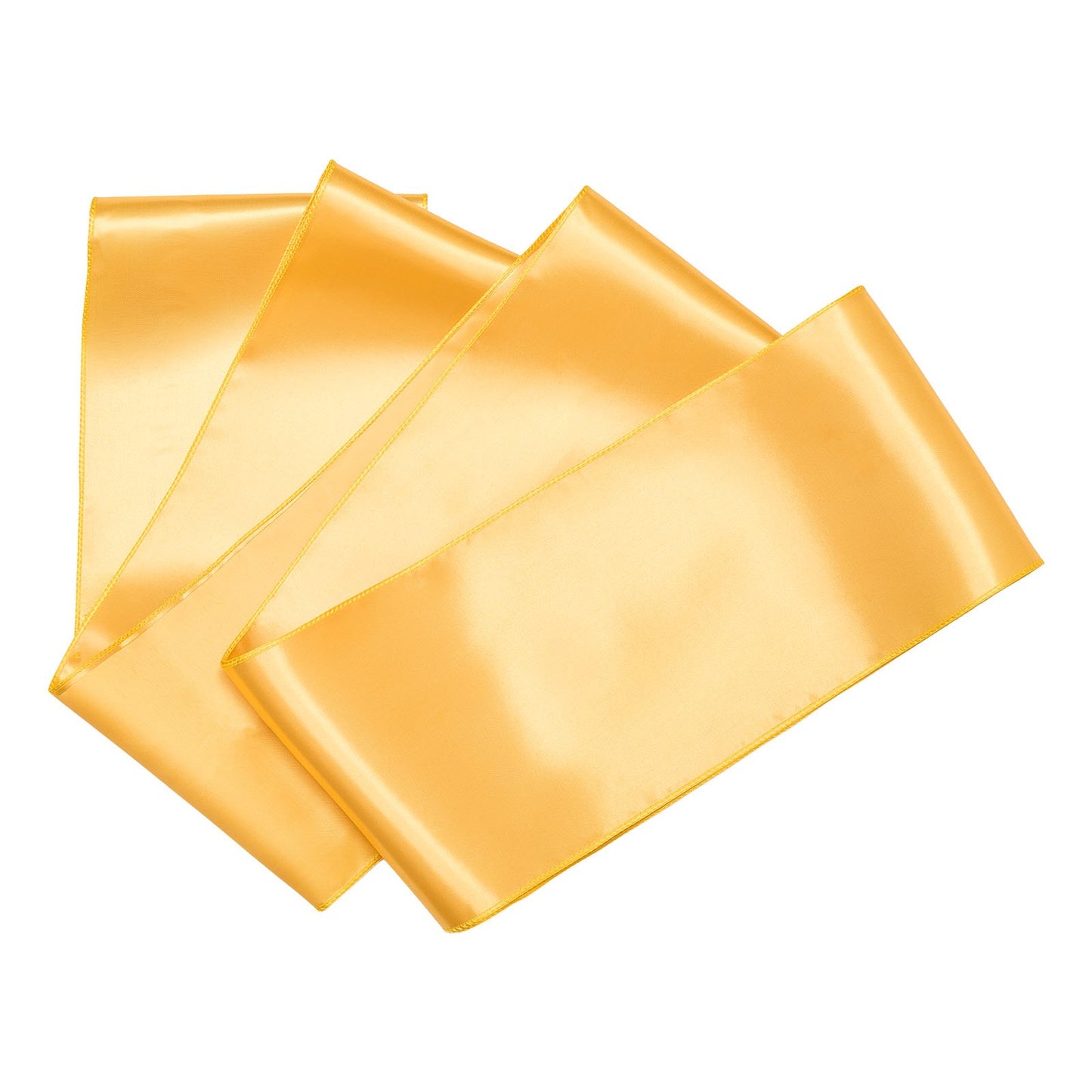 Satin-Stuhlschleifen, 50 Stück, 7 x 108 Zoll, Gold, für Hochzeitsfeiern, Babypartys, Bankette und andere festliche Anlässe.