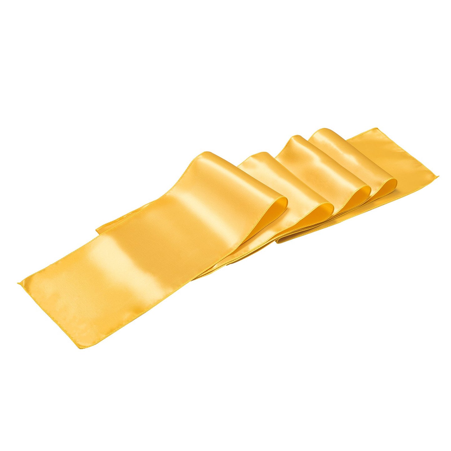 Satin-Stuhlschleifen, 50 Stück, 7 x 108 Zoll, Gold, für Hochzeitsfeiern, Babypartys, Bankette und andere festliche Anlässe.