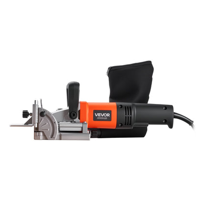 Lamellofräse, 5,9 A, Werkzeugset mit 11.600 U/min, 760 W Motor, 45°-Positioniernut, Hartmetall-Fräsklinge, Holzlamellen, Staubbeutel, einstellbarem Winkel und Tiefe, für die Holzbearbeitung