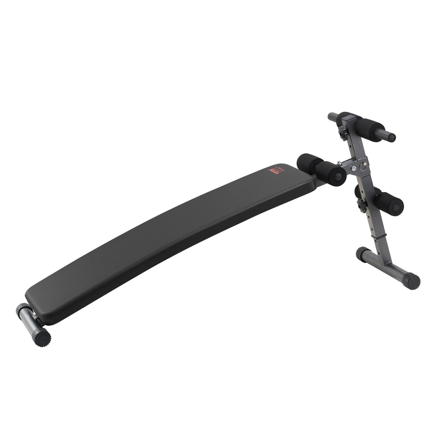 Sit-up-Bank, klappbare, gebogene Bauchmuskelbank mit 5 verstellbaren Höheneinstellungen, robustem Stahl, rutschfestem Design, 226 kg Belastbarkeit für Heim-Fitnessstudio-Workouts, Krafttraining, Ganzkörpermuskulatur