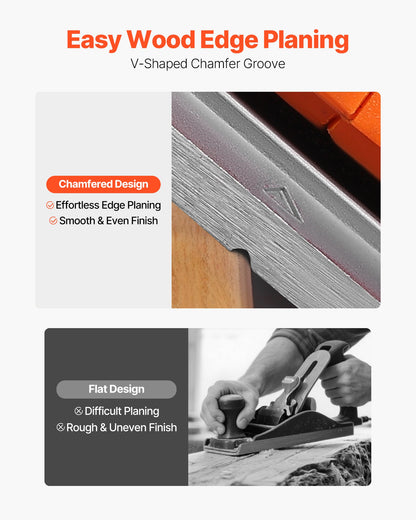 Electric Hand Planer, 82 mm Cut Width, 900W 14500 RPM Corded Power Handheld Planer for Wood, with Adjustable Cut Depth, 2 Blades, for Woodworking Wood Chamfer DIY Smooth Finish Carpentry Tool