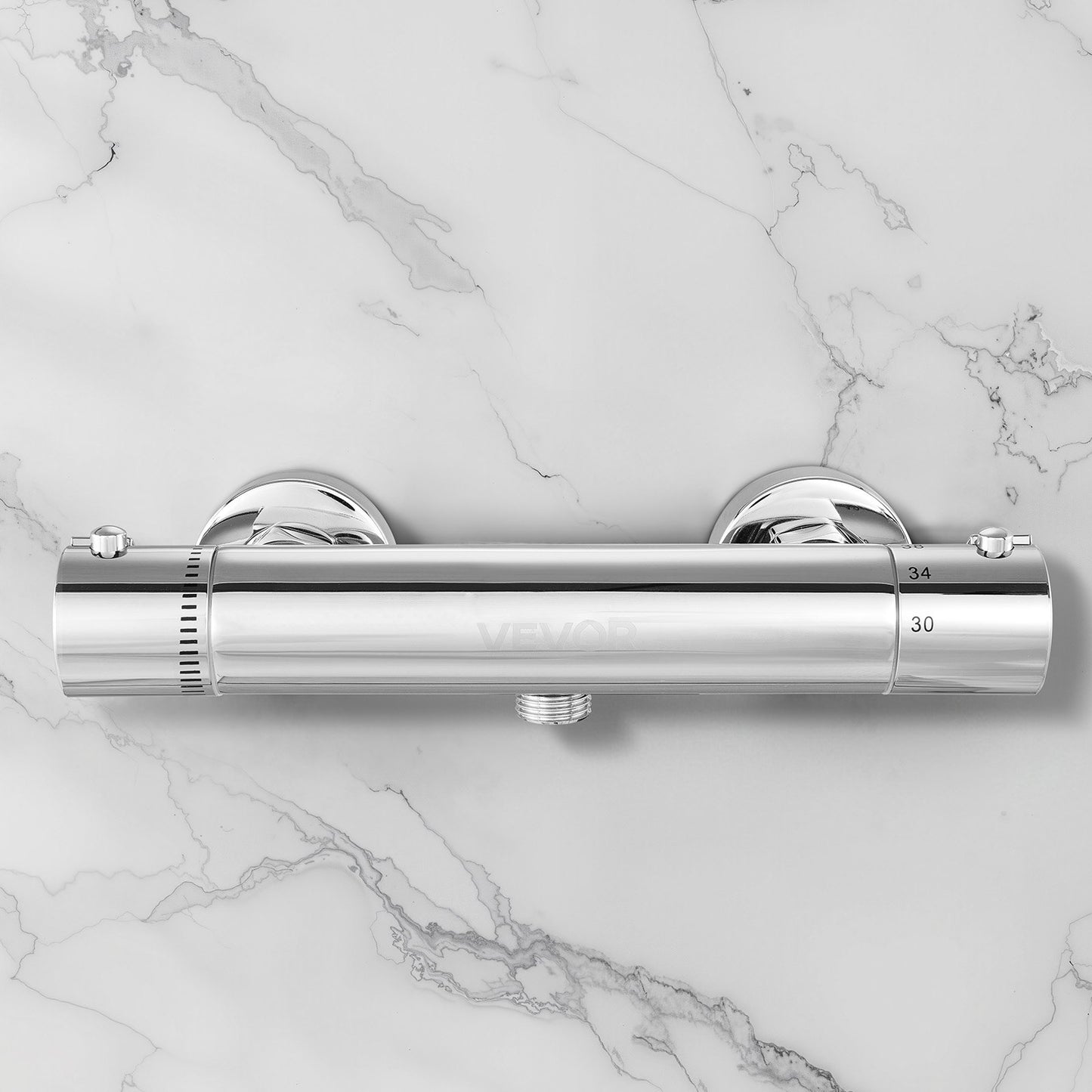 Thermostat-Duscharmatur, 38℃ Sicherheitsverriegelung, Warm- und Kaltwasser-Temperaturregler aus massivem Messingguss für Bad, Wohnmobil, auslaufsicher